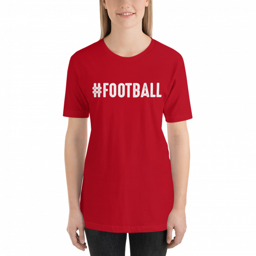Football w mockup Front Womens Red